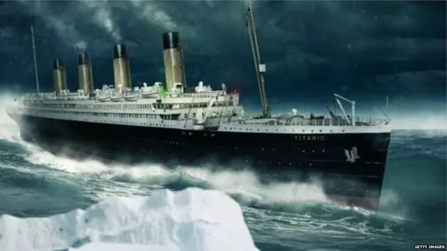 टायटॅनिक बोटीचे संग्रहित छायाचित्र