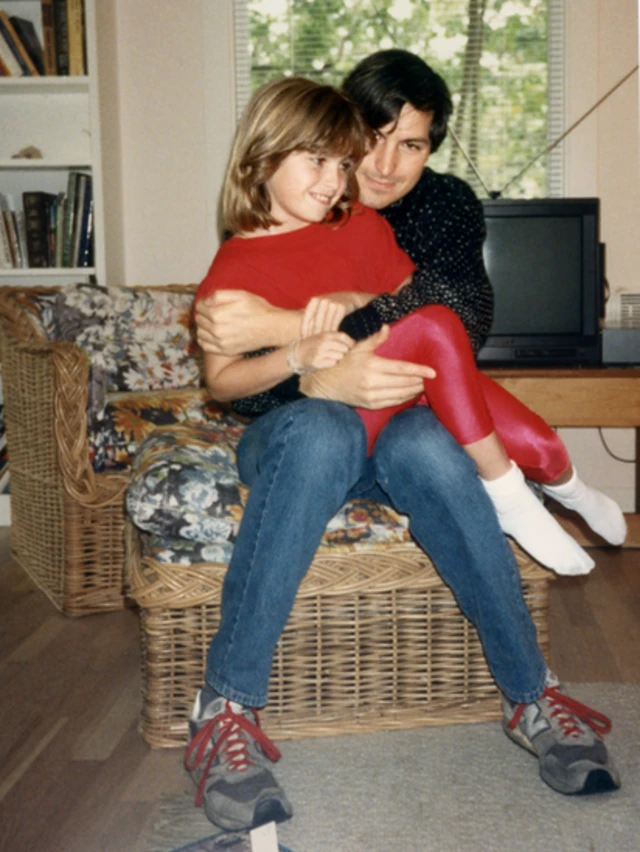 Steve Jobs con su hija Lisa