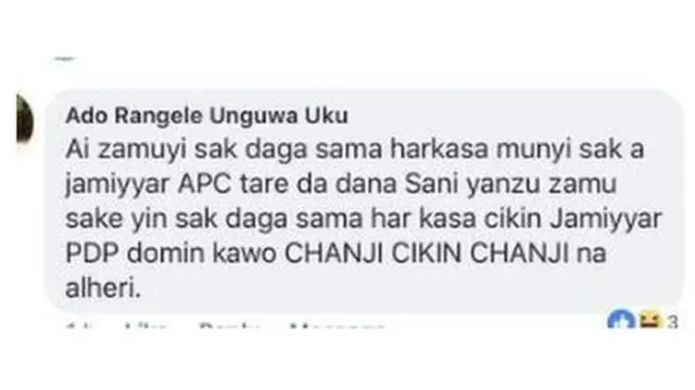 Ra'ayin wani dan Najeriya