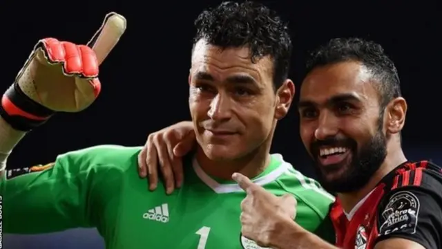Essam El Hadary, le doyen (44 ans) des joueurs de la CAN 2017, a arrêté deux tirs des Etalons.