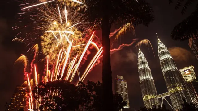 马来西亚吉隆坡新年烟火
