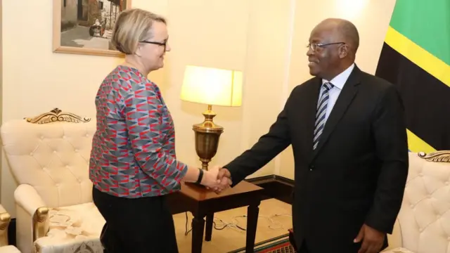 Bi Bird alipokutana na Rais Magufuli katika Ikulu jijini Dar es salaam Jumanne