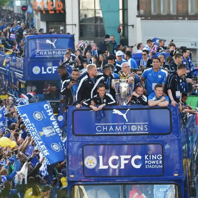 Celebración del Leicester