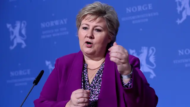 Erna Solberg, primera ministra de Noruega