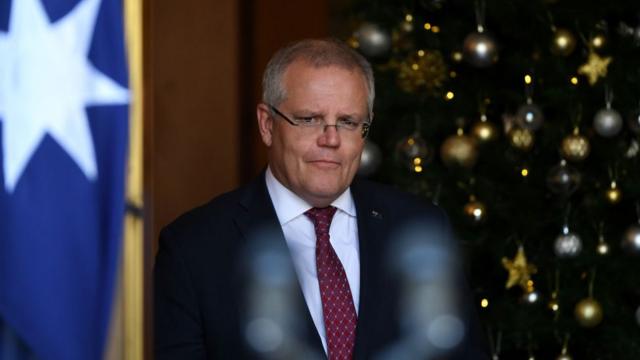 澳大利亞總理莫里森周一就中國安插間諜議員指控回應媒體。