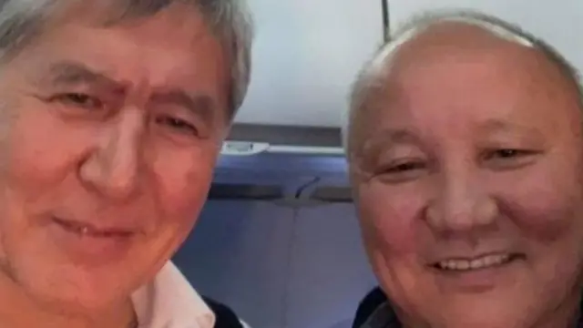 Алмазбек Атамбаев жана Бишкектин мурдагы мэри Нариман Түлеев бир учакта
