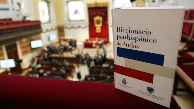 Ejemplar del Diccionario Panhispánico de Dudas de la RAE en la sede de la Academia.