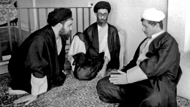 هاشمی رفسنجانی و خامنه‌ای و احمد خمینی