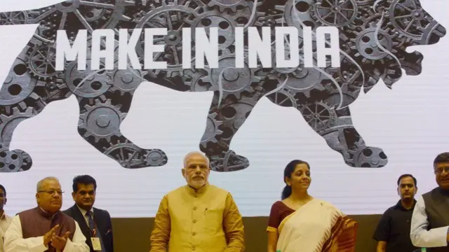મેક ઈન ઈન્ડિયાના પ્રારંભ વખતનો ફોટોગ્રાફ.