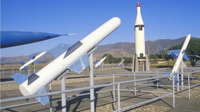 Rockets on Display for Air Force Exhibit, Point Magoo, California