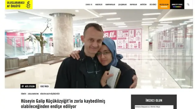 Uluslararası Af Örgütü, Galip Küçüközyiğit'in durumunun ortaya çıkarılması talebiyle bir imza kampanyası başlatmıştı