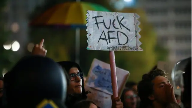 বার্লিনে এএফডি বিরোধী বিক্ষোভ