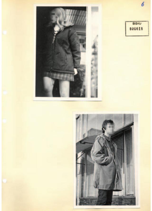 Фотографии молодых людей, которые подозревалоись в том, что они слушают западную музыку. Источник: архив "Штази" (1969 год)