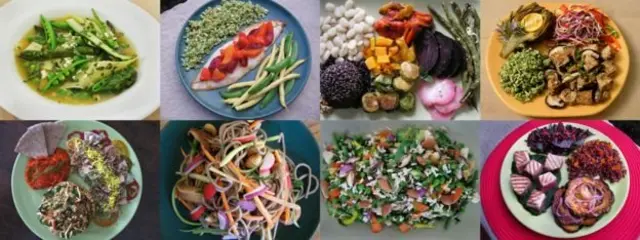 Sejumlah hidangan sesuai dengan aturan diet kesehatan planet.