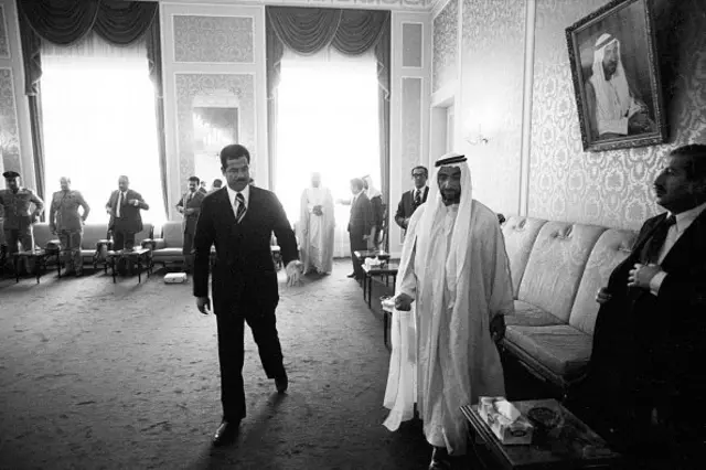 دیدار صدام و شیخ زاید، حاکم وقت ابوظبی