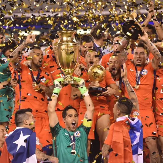 Chile celebra el título en la Copa América Centenario