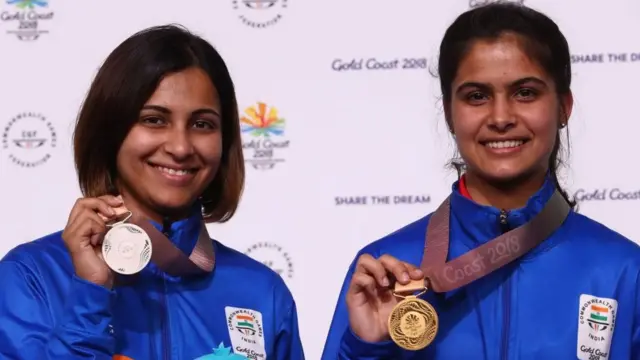 हिना सिद्धू और मनु भाकर