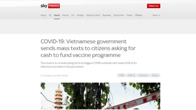 Sky News article