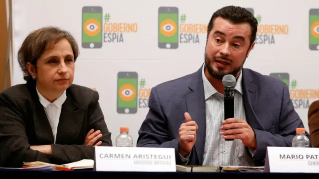 Carmen Aristegui y Mario Patrón.