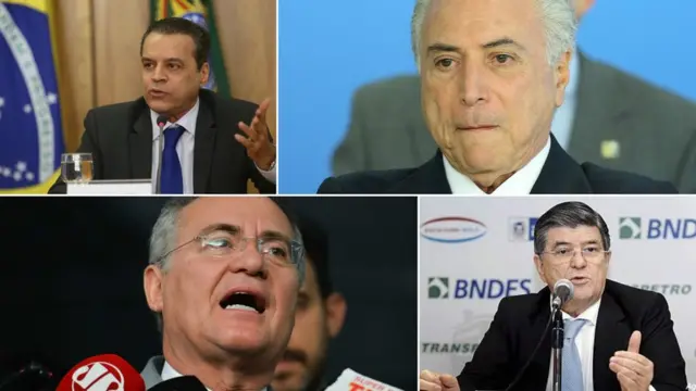 Henrique Eduardo Alves, Michel Temer, Sérgio Machado e Renan Calheiros