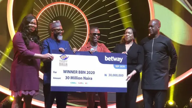 Laycon receive winning prize for Big Brother Naija season 5