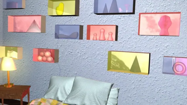 Imagen recreando el dormitorio de Gabe