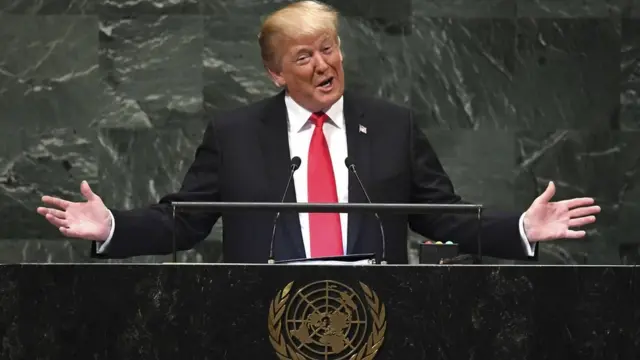 Tổng thống Mỹ Donald Trump phát biểu ở LHQ hôm 25/9