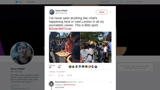 Mensaje de Twitter