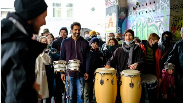 Собрание протестующих в Брюсселе