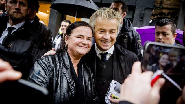 Geert Wilders en un acto de campaña