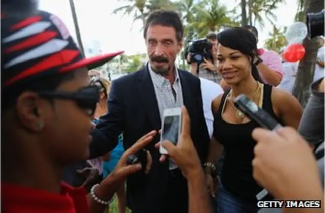 John McAfee at Miami Beach, Florida