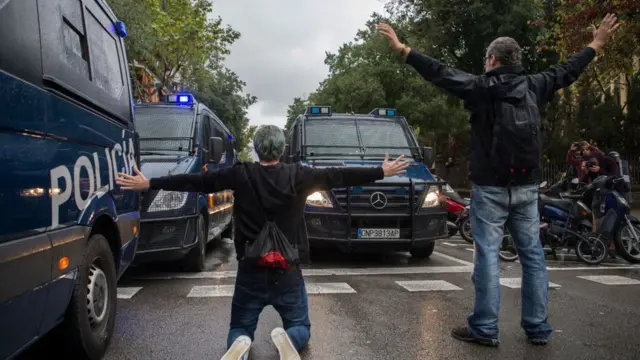 каталонцы против полиции