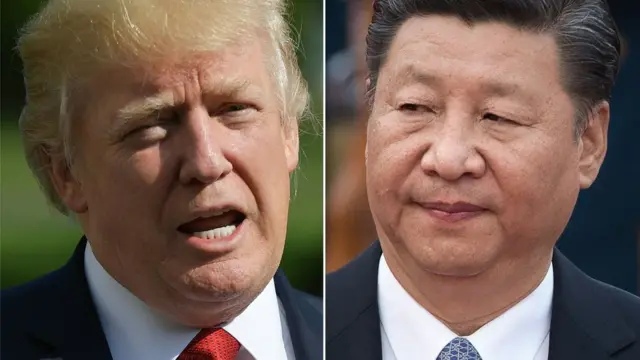 O presidente dos Estados Unidos, Donald Trump, e o presidente da China Xi Jinping