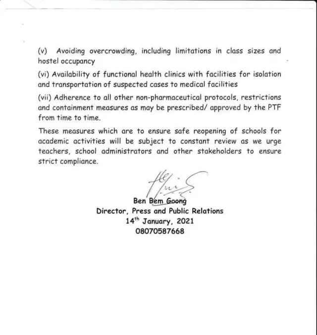 ew date for School resumption: Ìjọbá àpapọ̀ tún yíhùn padà lórí ọjọ ìwọlé àwọn akẹ́ọ̀ọ́