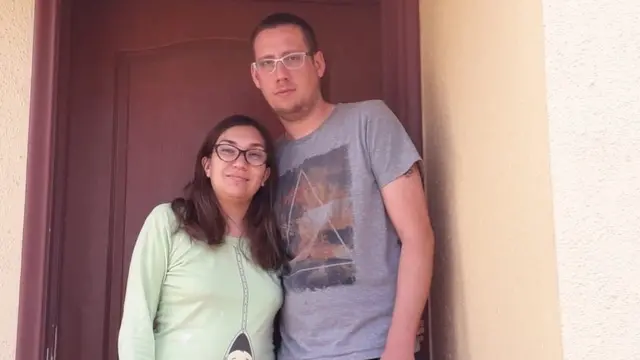 Karina e o marido