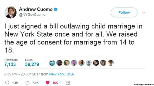 නිව්යෝක් ආණ්ඩුකාරවරයාගේ ට්විටර් පණිවුඩය