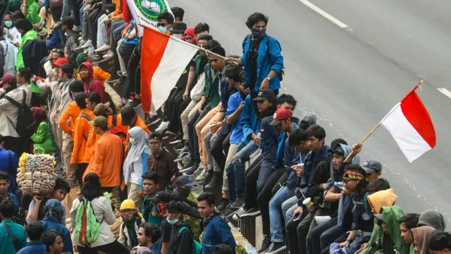 Aksi mahasiswa di Jakarta