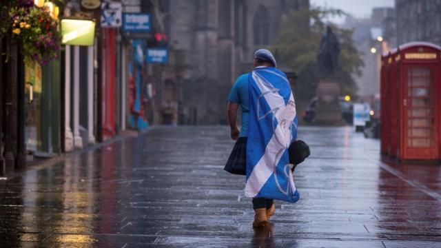 Сторонник независимости Шотландии после референдума-2014