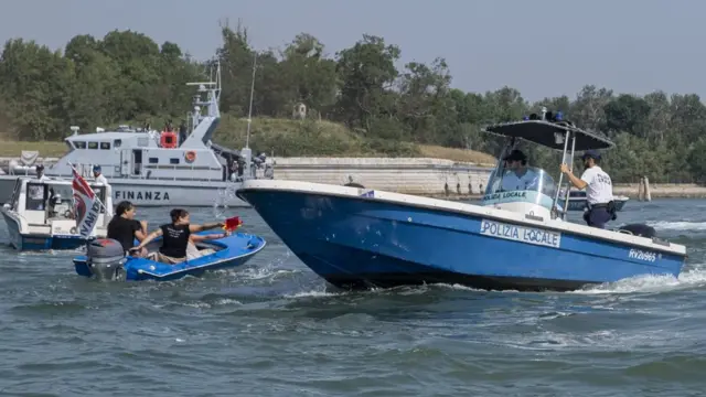 Protesta contra la prueba de Mose el 10 de julio.