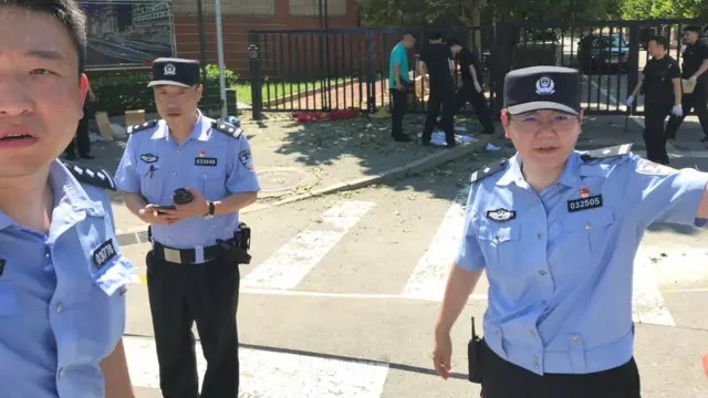 美国驻华大使馆爆炸现场（26/7/2018）