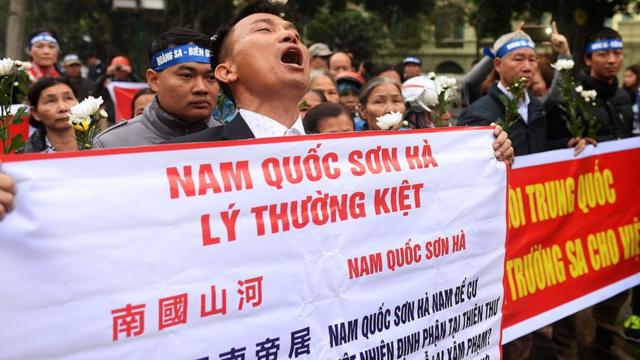 Biểu tình chống Trung Quốc ở Hà Nội 19/1/2017