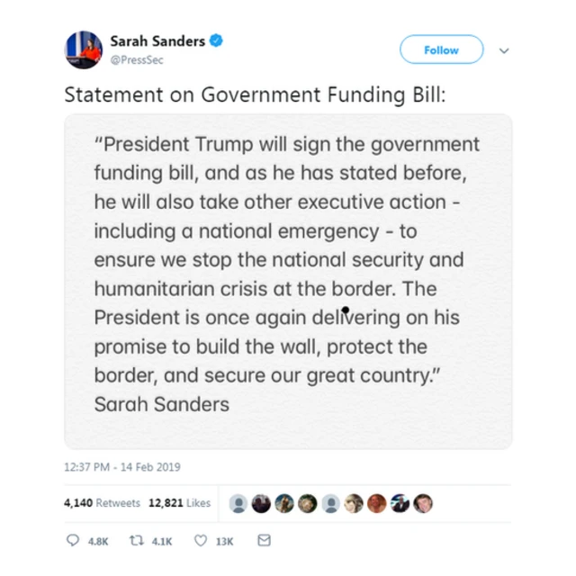 امریکہ میں قومی ایمرجنسی