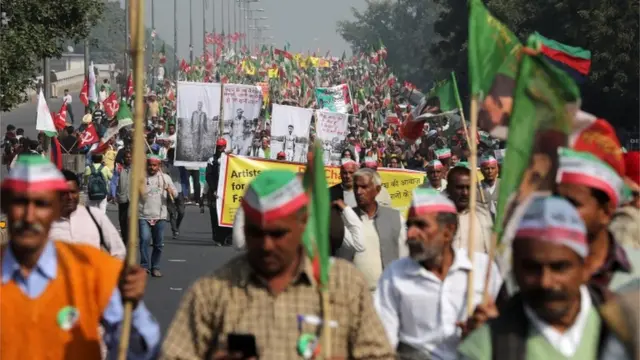 दिल्ली में किसानों की रैली