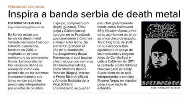 Članak iz meksičkih novina