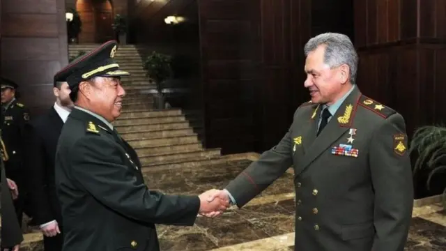 2015年俄国国防部长绍伊古在莫斯科会见中国军委副主席范长龙