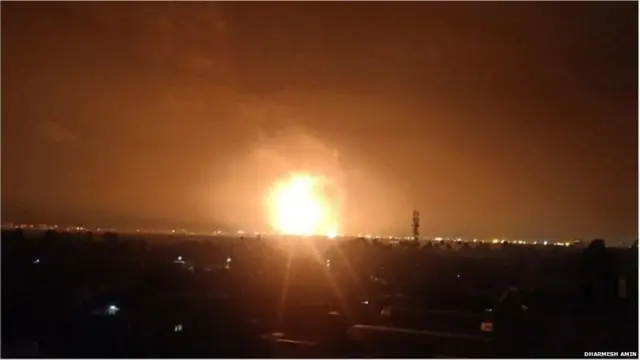 ओएनजीसी संयंत्र में लगी आग