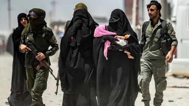 Suriye'nin kuzeyinde IŞİD militanlarının ailelerinin kaldığı El Hol kampından bir fotoğraf (23 Temmuz 2019)