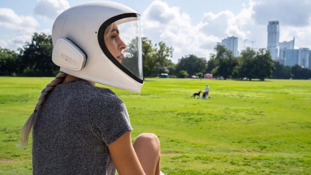 Inventors design high tech helmets for Covid protection