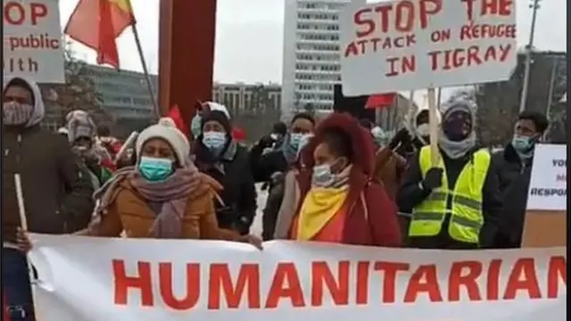 ሰልፊ ተቃውሞ ተጋሩ ተቐማጦ ኤውⶂጳ