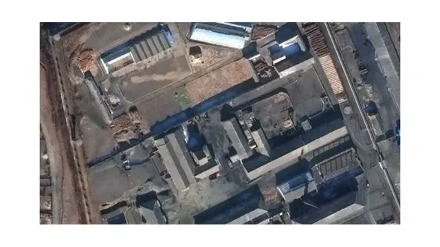 2016년 위성으로 촬영한 북한 평안북도 신의주 3호 교화소